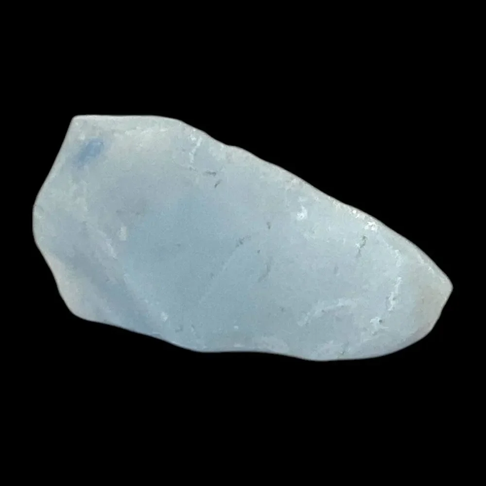 Pale Blue‎ Art Glass Cullet Glowing Manganese Slag Glass #5GM7